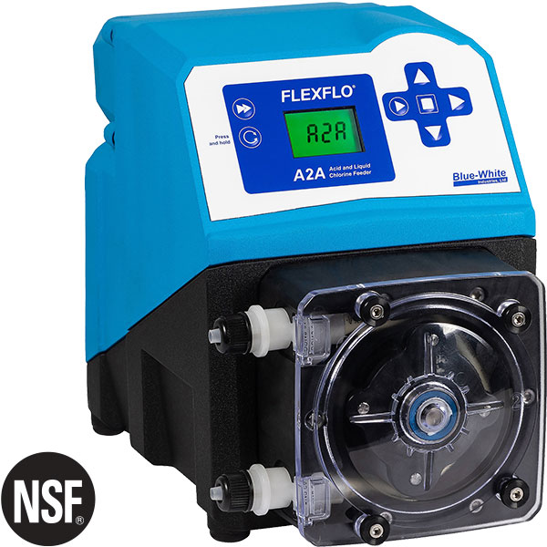 Flexflo A2A Metering Pump is designed for commercial aquatics with higher chemical feed for sanitizing and pH adjustment.