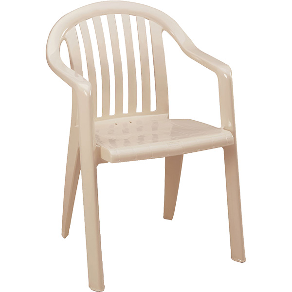 Miami Low-Back stacking chair is 100% polypropylene with UV protection. Resistant to sunlight, moisture and weathering.