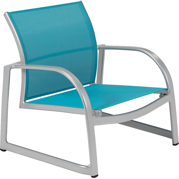Scandia Sling Sand chair can be finished in any of Texacraft's many powder coat finishes and sling fabrics to create the perfect look for your poolside oasis.