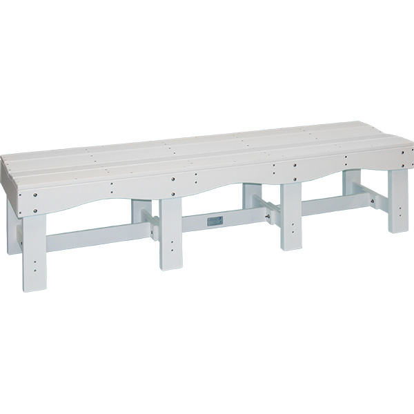 Tailwind Recycled Plastic 70" Backless Bench features contoured seating and is easy to clean. It ships partially assembled